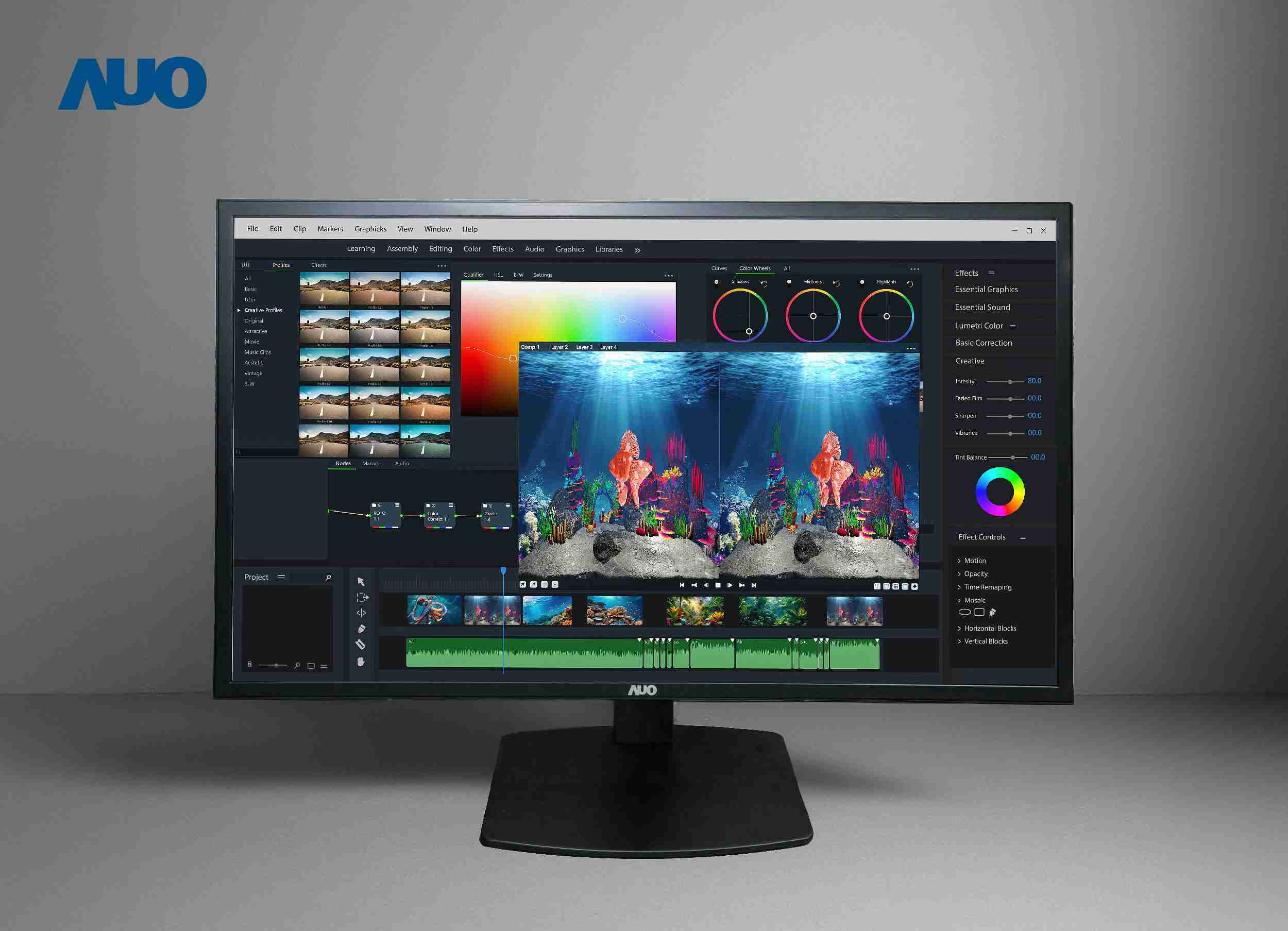 森林舞会开发32吋2D/3D专业桌上型显示器，，拥有8K4K超高分辨率，，，，并以低串扰算法优化3D显示效果，，，搭载自动眼球追踪功能，，能实时调整3D图像，，进行实时2D与3D无缝共存窗口，，提供图像设计工作者突破二维接口的崭新工作氛围与效率